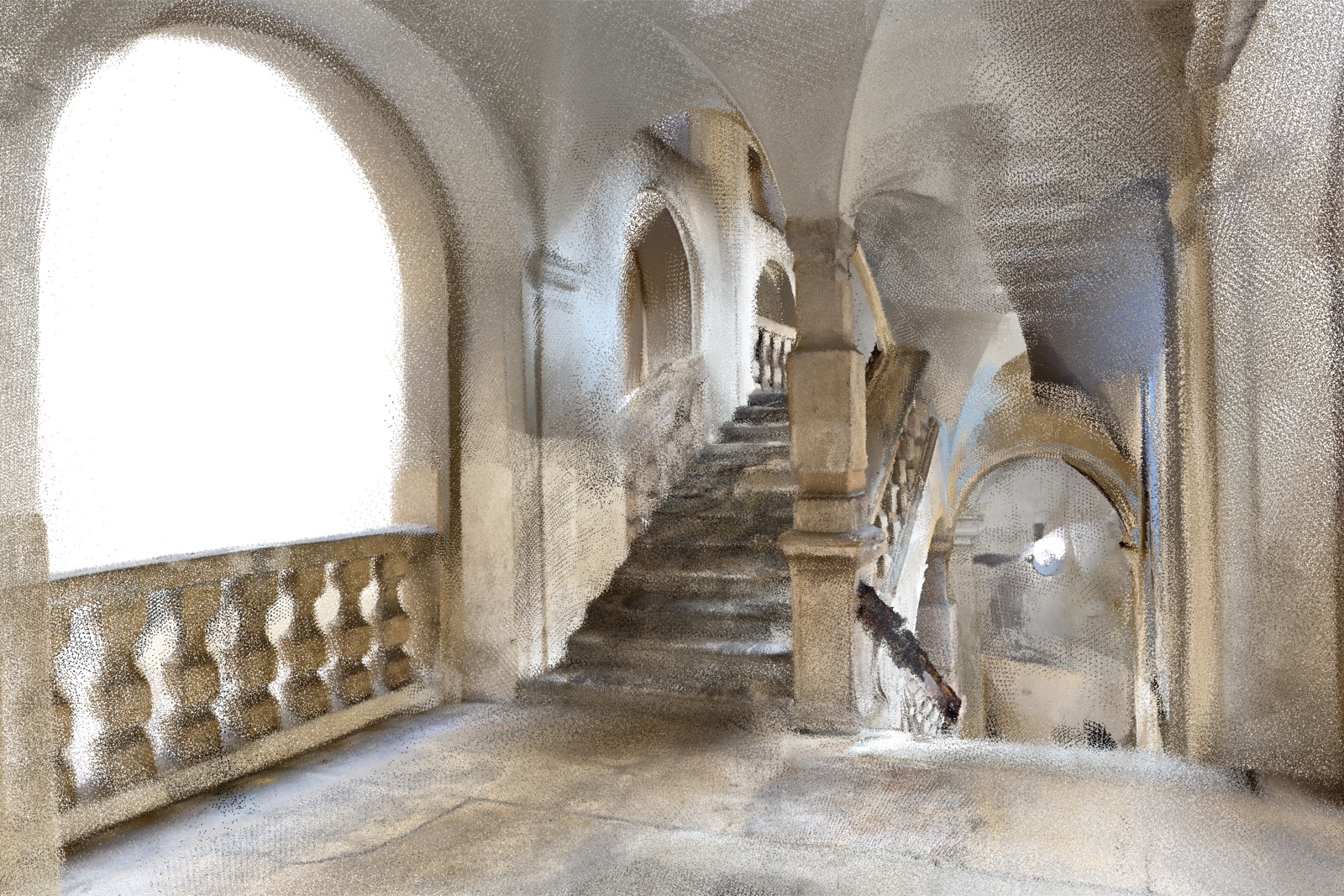 Point cloud of a historic staircase